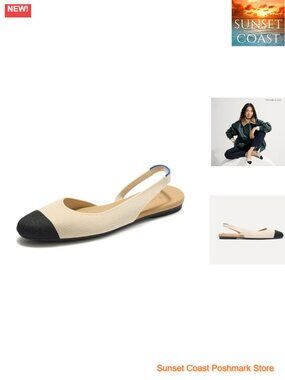 Rothy's Almond Slingback Flats - Machine Washable Recycled Plastic Shoes